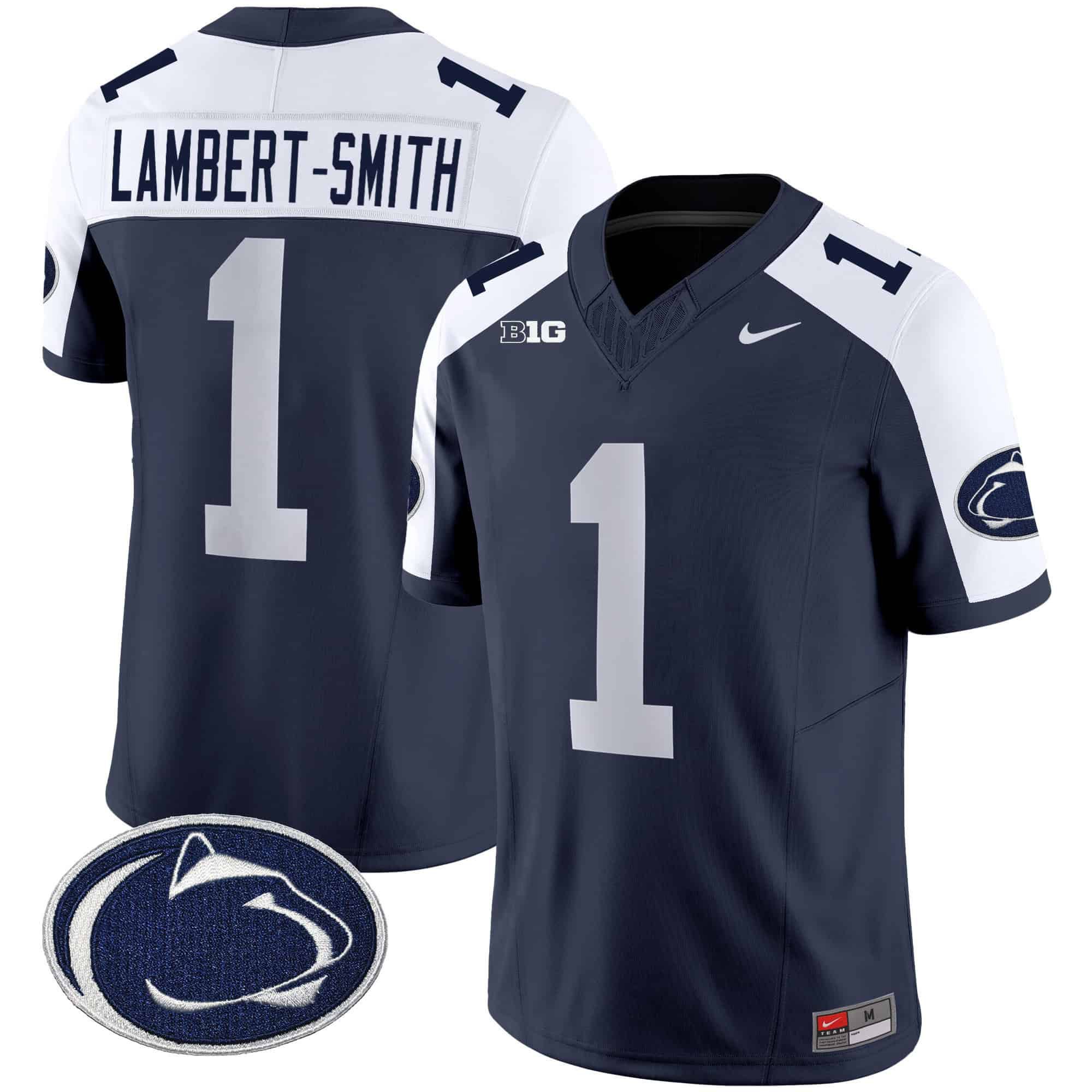 Men Penn State Nittany Lions #1 Lambert-Smith Drak Blue 2024 Nike Vapor Limited NCAA Jersey->indianapolis colts->NFL Jersey